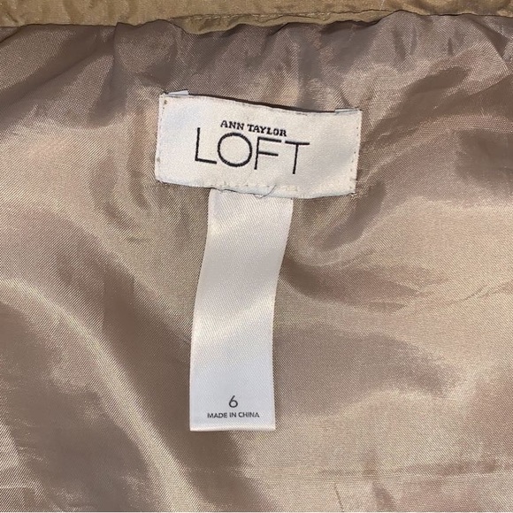 Tan LOFT Puffer Vest with Pockets - Picture 3 of 6